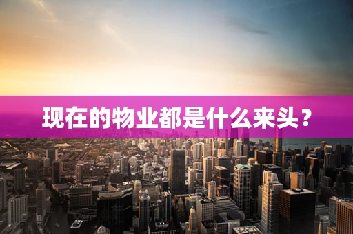 现在的物业都是什么来头？