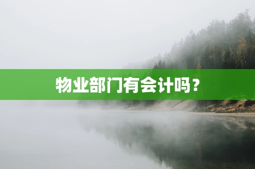 物业部门有会计吗？