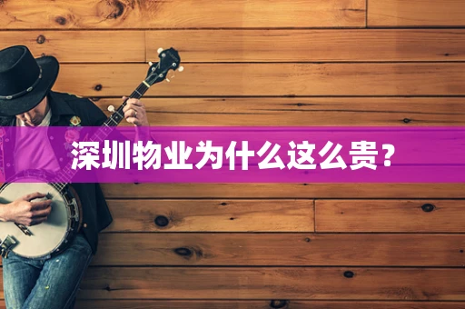 深圳物业为什么这么贵？