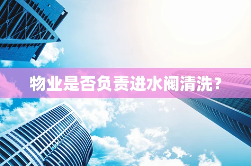物业是否负责进水阀清洗？