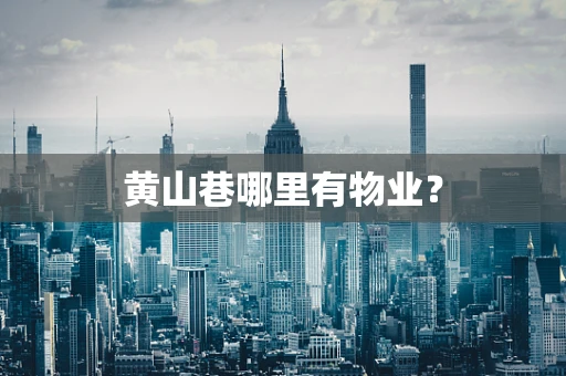 黄山巷哪里有物业？