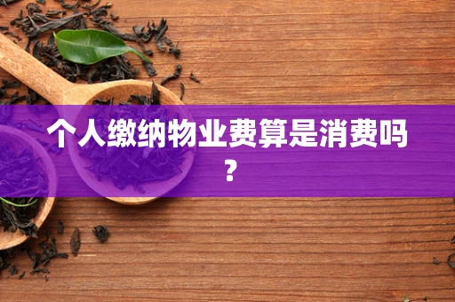 个人缴纳物业费算是消费吗？