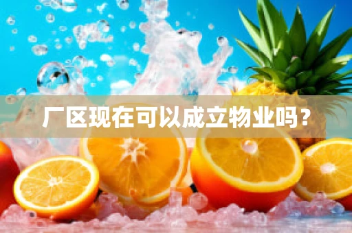 厂区现在可以成立物业吗？