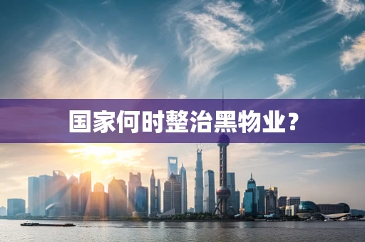 国家何时整治黑物业？