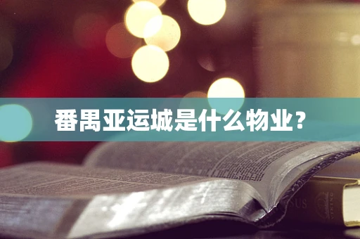 番禺亚运城是什么物业？