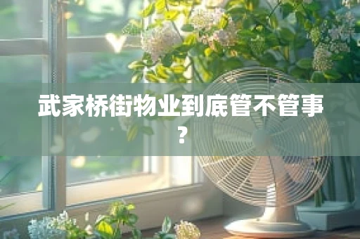 武家桥街物业到底管不管事？