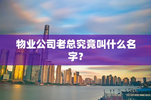 物业公司老总究竟叫什么名字？