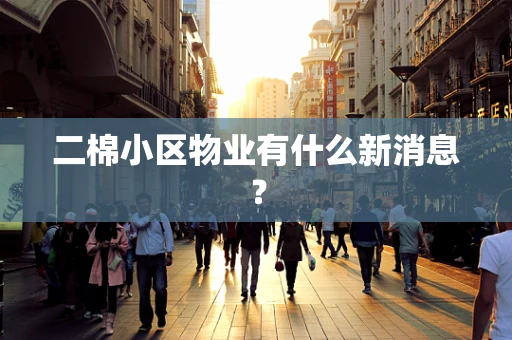 二棉小区物业有什么新消息？