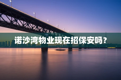 诺沙湾物业现在招保安吗？