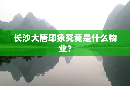 长沙大唐印象究竟是什么物业？