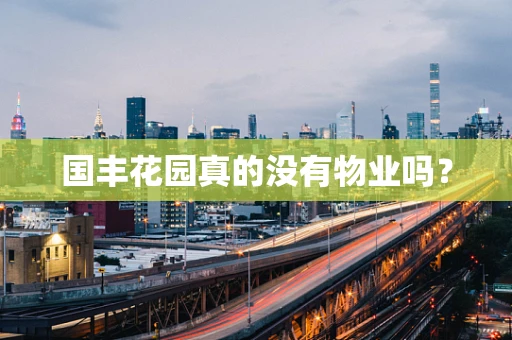 国丰花园真的没有物业吗？