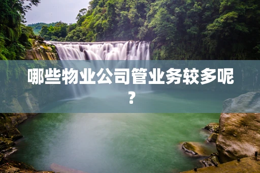 哪些物业公司管业务较多呢？