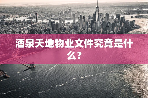 酒泉天地物业文件究竟是什么？