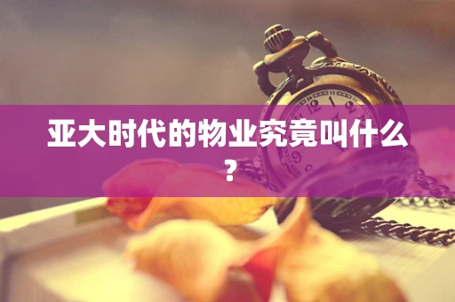 亚大时代的物业究竟叫什么？