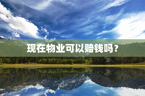 现在物业可以赔钱吗？