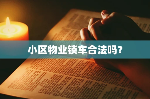 小区物业锁车合法吗？
