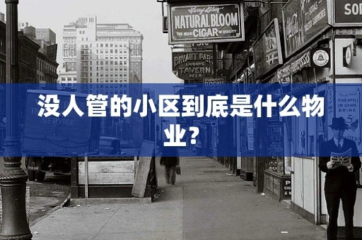 没人管的小区到底是什么物业？