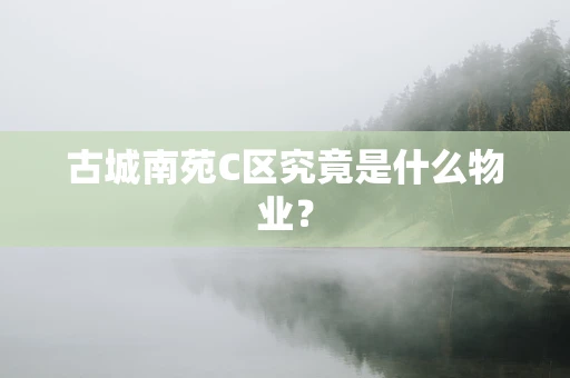 古城南苑C区究竟是什么物业？
