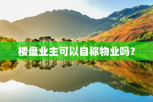 楼盘业主可以自称物业吗？