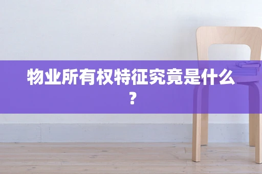 物业所有权特征究竟是什么？