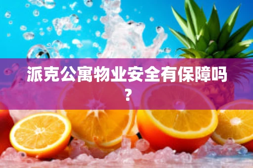 派克公寓物业安全有保障吗？