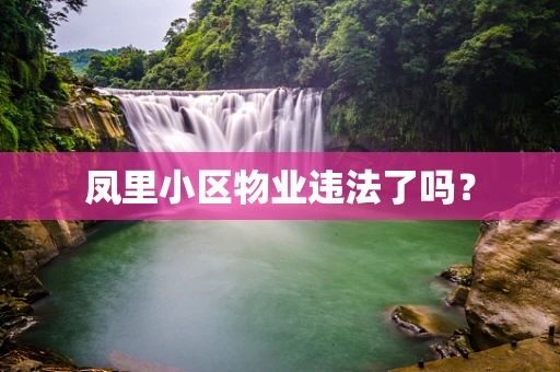 凤里小区物业违法了吗？
