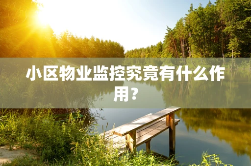 小区物业监控究竟有什么作用？
