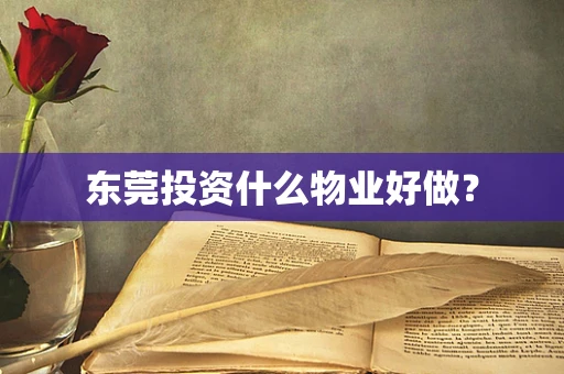 东莞投资什么物业好做？