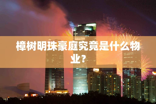 樟树明珠豪庭究竟是什么物业？