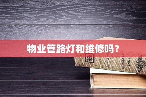 物业管路灯和维修吗？