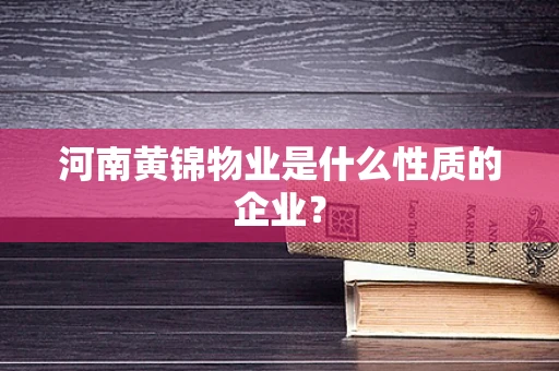 河南黄锦物业是什么性质的企业？