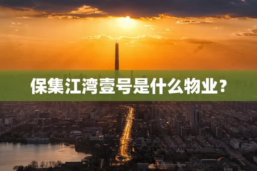 保集江湾壹号是什么物业？