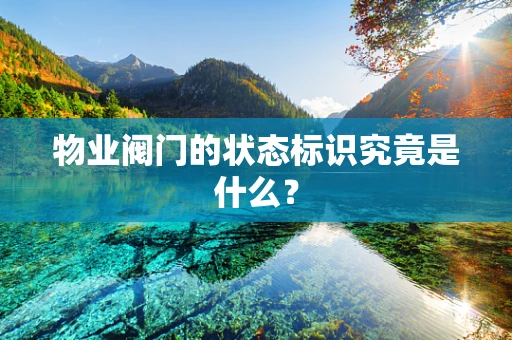 物业阀门的状态标识究竟是什么？