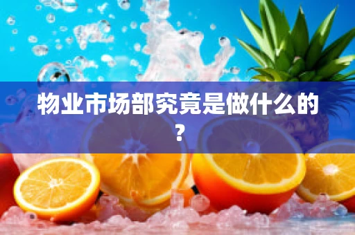 物业市场部究竟是做什么的？