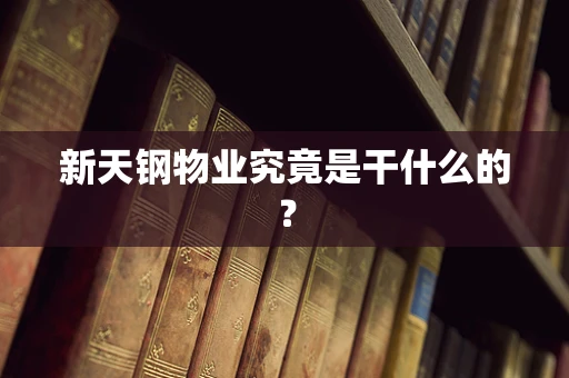 新天钢物业究竟是干什么的？