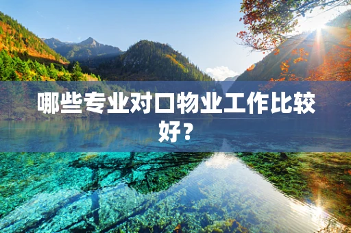 哪些专业对口物业工作比较好？