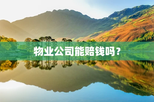 物业公司能赔钱吗？