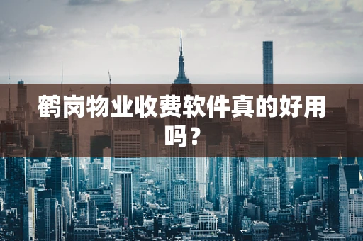 鹤岗物业收费软件真的好用吗？