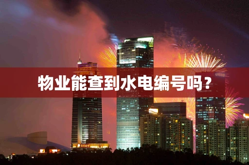 物业能查到水电编号吗？