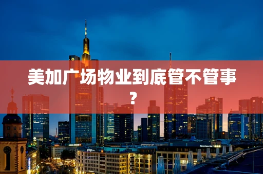美加广场物业到底管不管事？