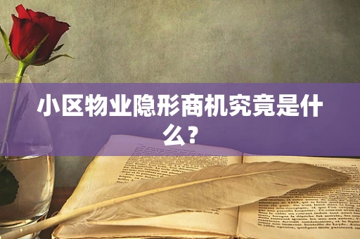 小区物业隐形商机究竟是什么？