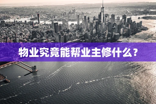 物业究竟能帮业主修什么？