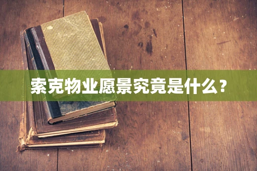 索克物业愿景究竟是什么？
