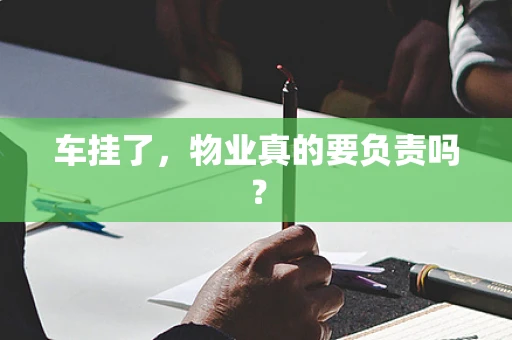 车挂了，物业真的要负责吗？