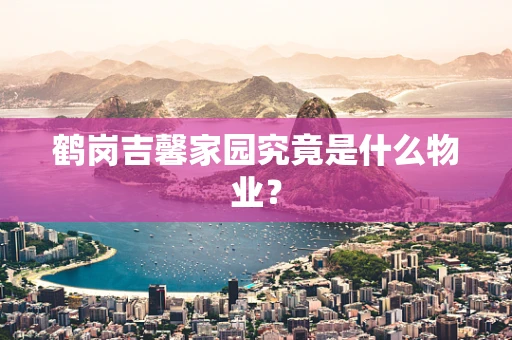 鹤岗吉馨家园究竟是什么物业？