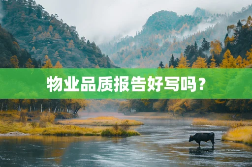 物业品质报告好写吗？