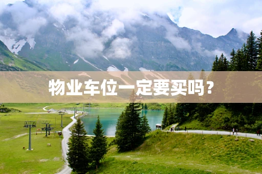 物业车位一定要买吗？