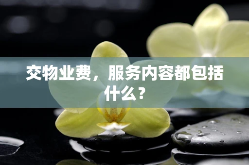 交物业费，服务内容都包括什么？