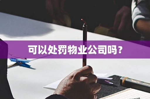可以处罚物业公司吗？